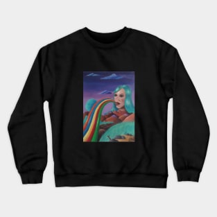 Rainbow Out of Woman's Mouth Crewneck Sweatshirt